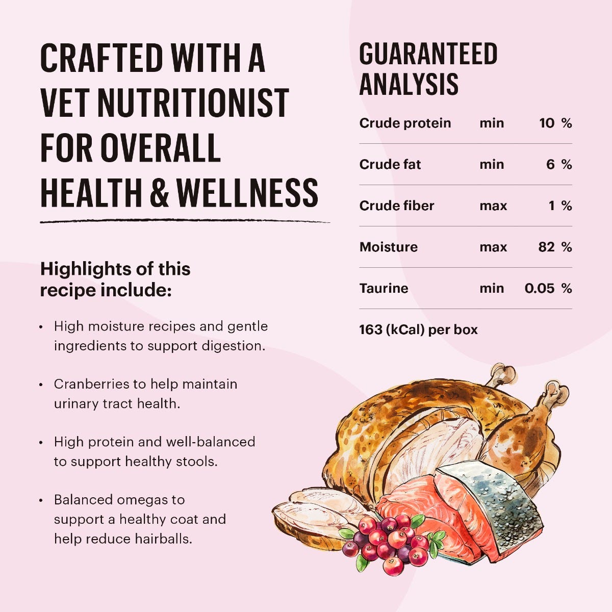 The Honest Kitchen Cat Minced Chicken & Salmon Recipe in Bone Broth