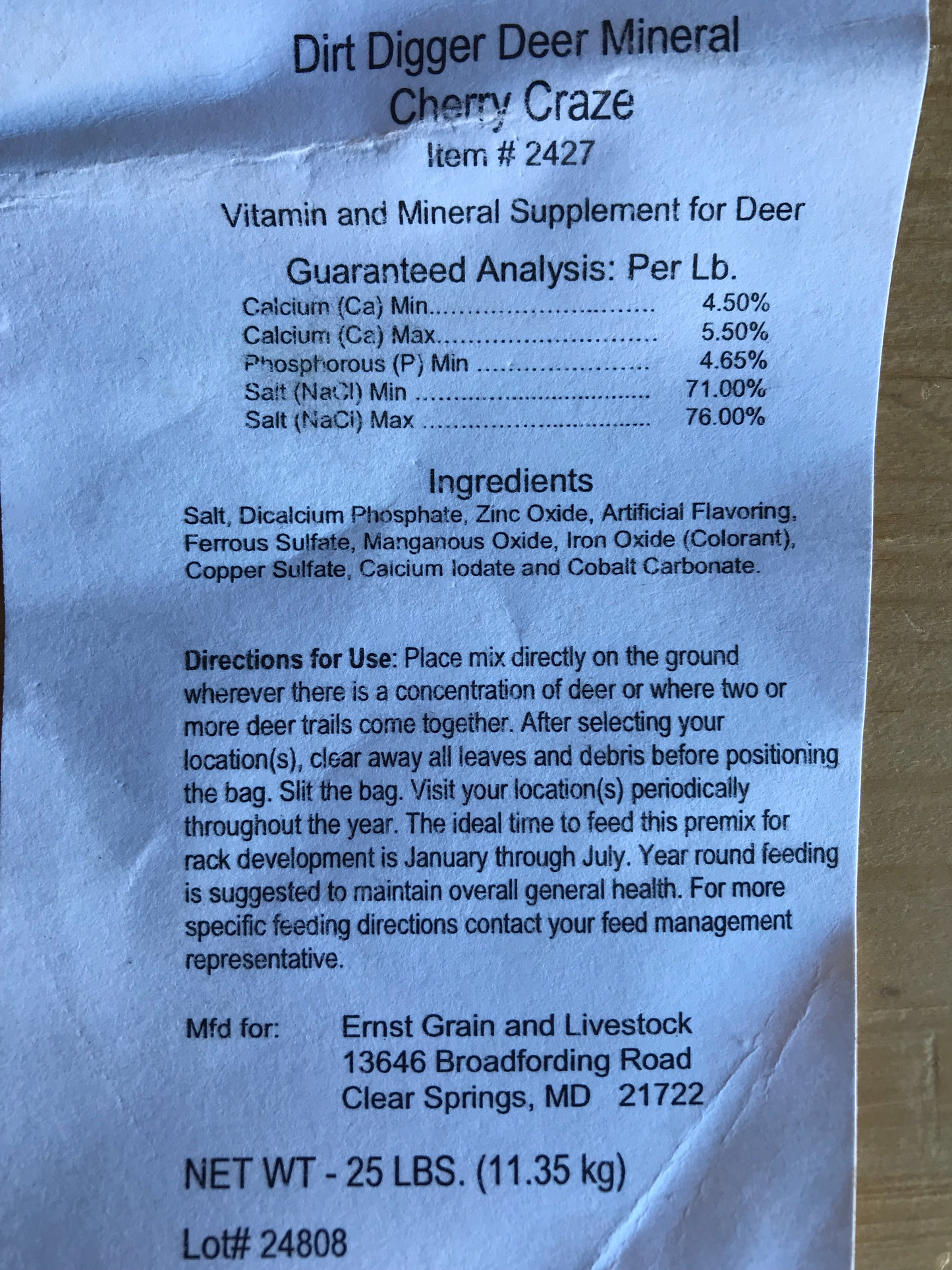 Ernst Grain’s Cherry Craze Deer Mineral