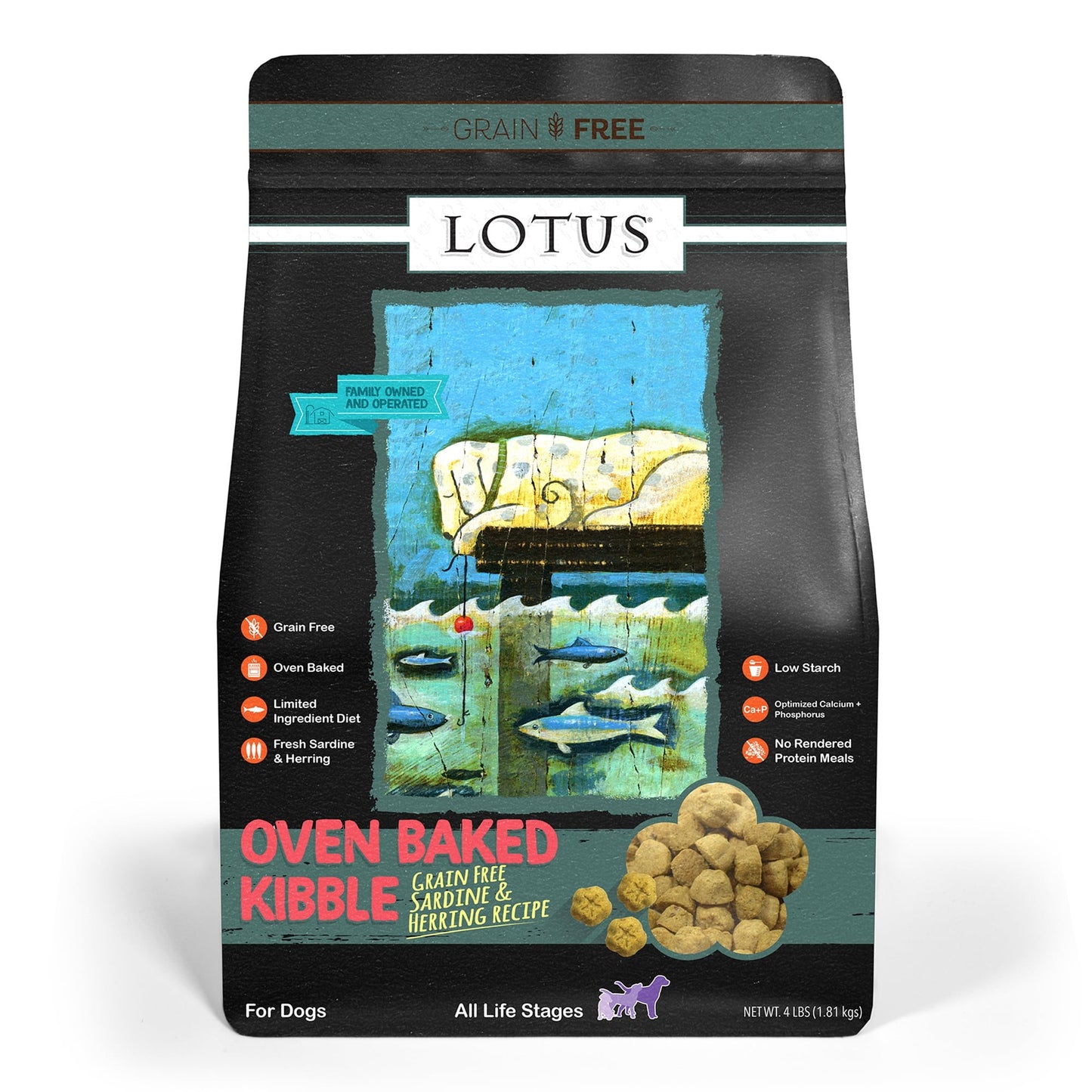 Lotus Oven Baked Sardine & Herring Recipe Dog Kibble