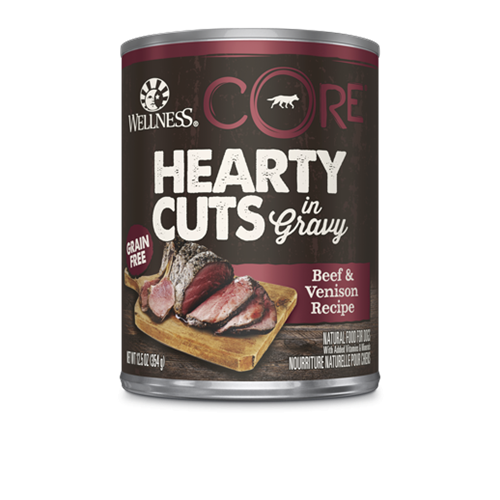Wellness CORE Canned Hearty Cuts in Gravy Beef & Venison Formula