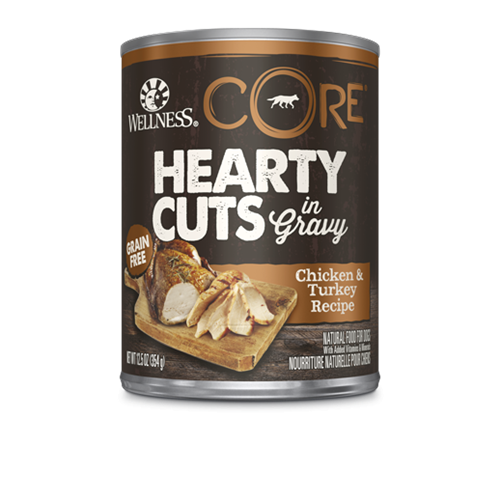 Wellness CORE Canned Hearty Cuts in Gravy Chicken & Turkey Formula