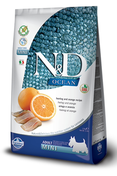 Farmina Natural & Delicious Ocean Herring and Orange Adult Mini Dog Food