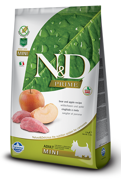 Farmina Natural & Delicious Prime Boar and Apple Adult Mini Dog Food