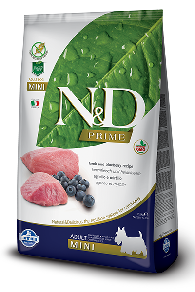 Farmina Natural & Delicious Prime Lamb and Blueberry Adult Mini Dog Food