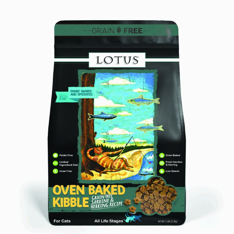 Lotus Oven Baked Grain Free Sardine & Herring Recipe Cat Kibble