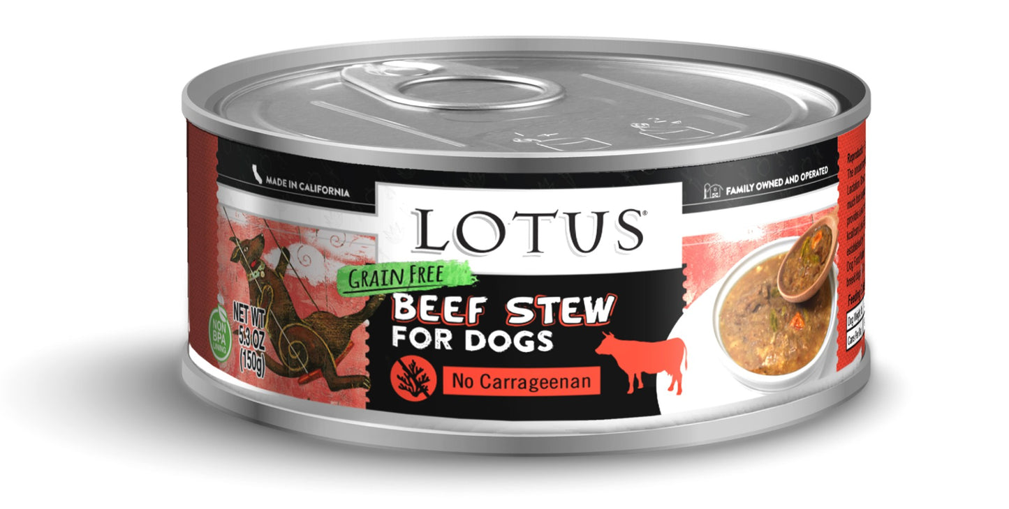 Lotus Grain Free Beef Stew Canned Dog Food