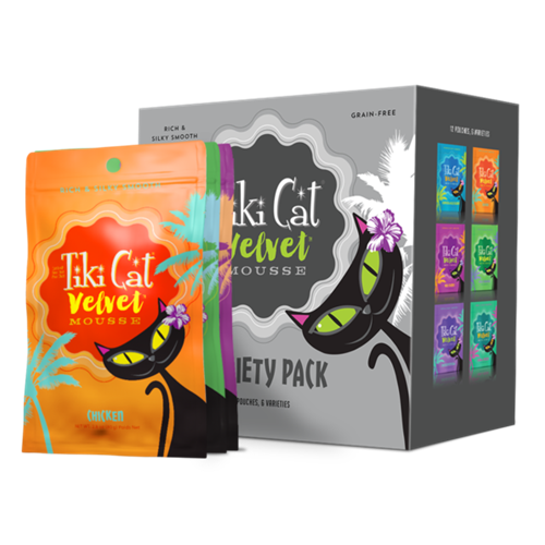 Tiki Cat Velvet Mousse Variety Pack Pouch Cat Food