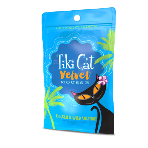 Tiki Cat Velvet Mousse Chicken & Wild Salmon Pouch Cat Food