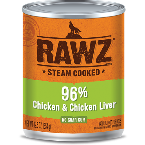 RAWZ 96% Chicken and Chicken Liver Canned Dog Food