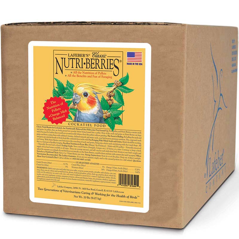Lafeber's Classic Nutri-Berries for Cockatiels Bird Food