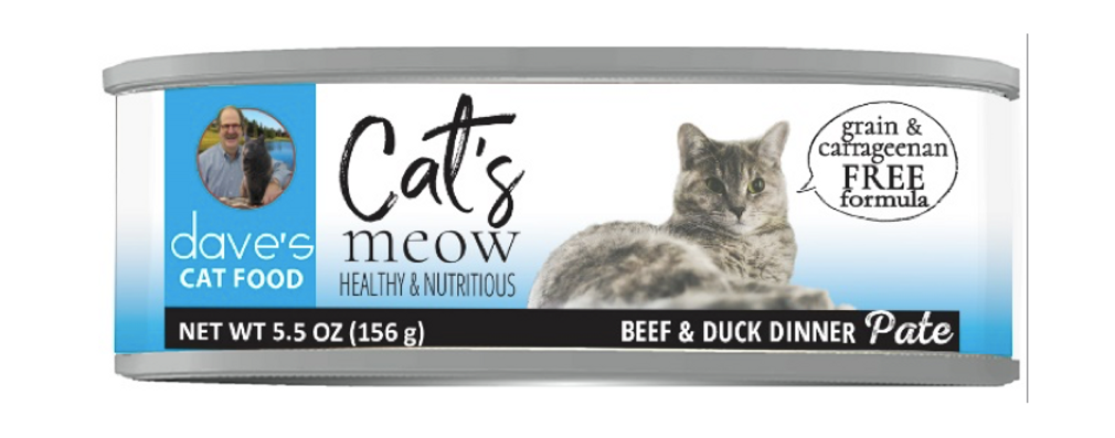 Dave's Cat’s Meow Beef with Duck Dinner Canned Cat Food