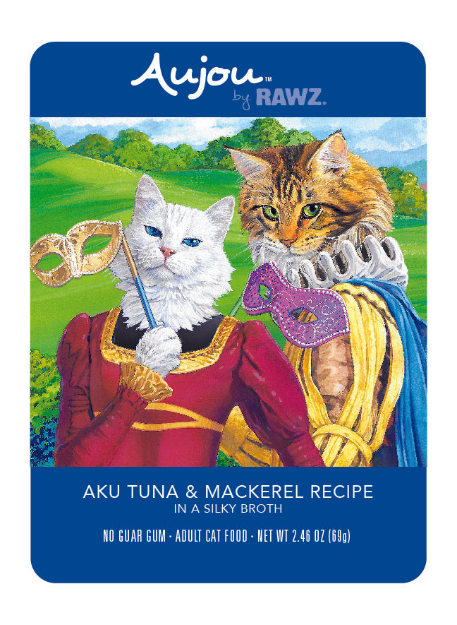 RAWZ Aujou Aku Tuna & Mackerel Cat Food 8 / 2.46 oz Pouches