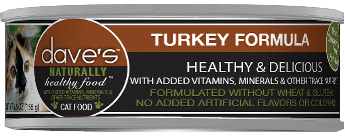 Dave’s Naturally Healthy Canned Cat Food Turkey Recipe