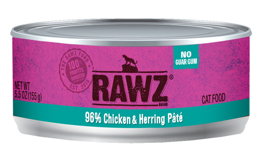 RAWZ 96% Chicken & Herring Pate Canned Cat Food
