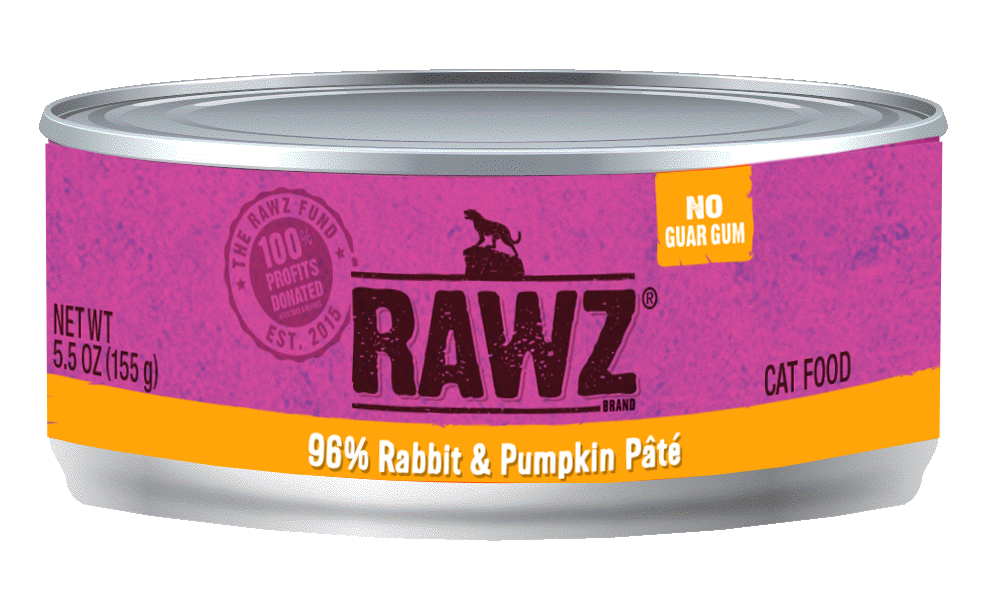 RAWZ 96% Rabbit & Pumpkin Pate Cat Food