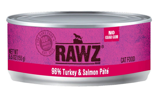 RAWZ 96% Turkey and Salmon Pate Canned Food for Cats