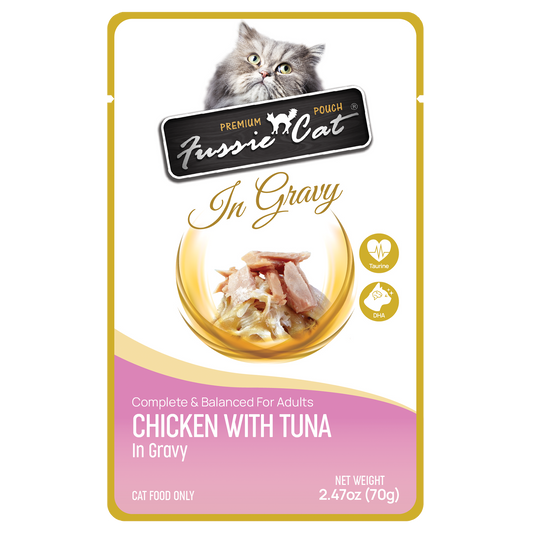 Fussie Cat Chicken With Tuna In Gravy For Cats