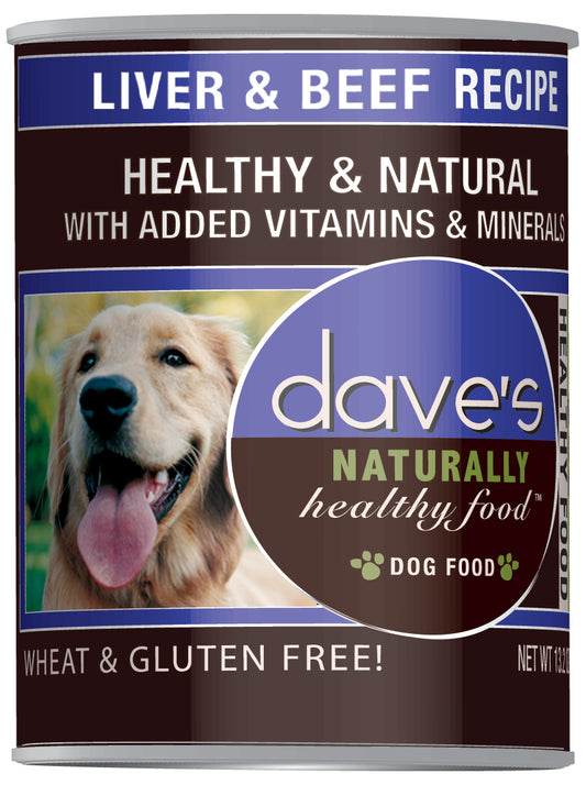 Dave's Pet Food Naturally Healthy Liver and Beef Canned Dog Food
