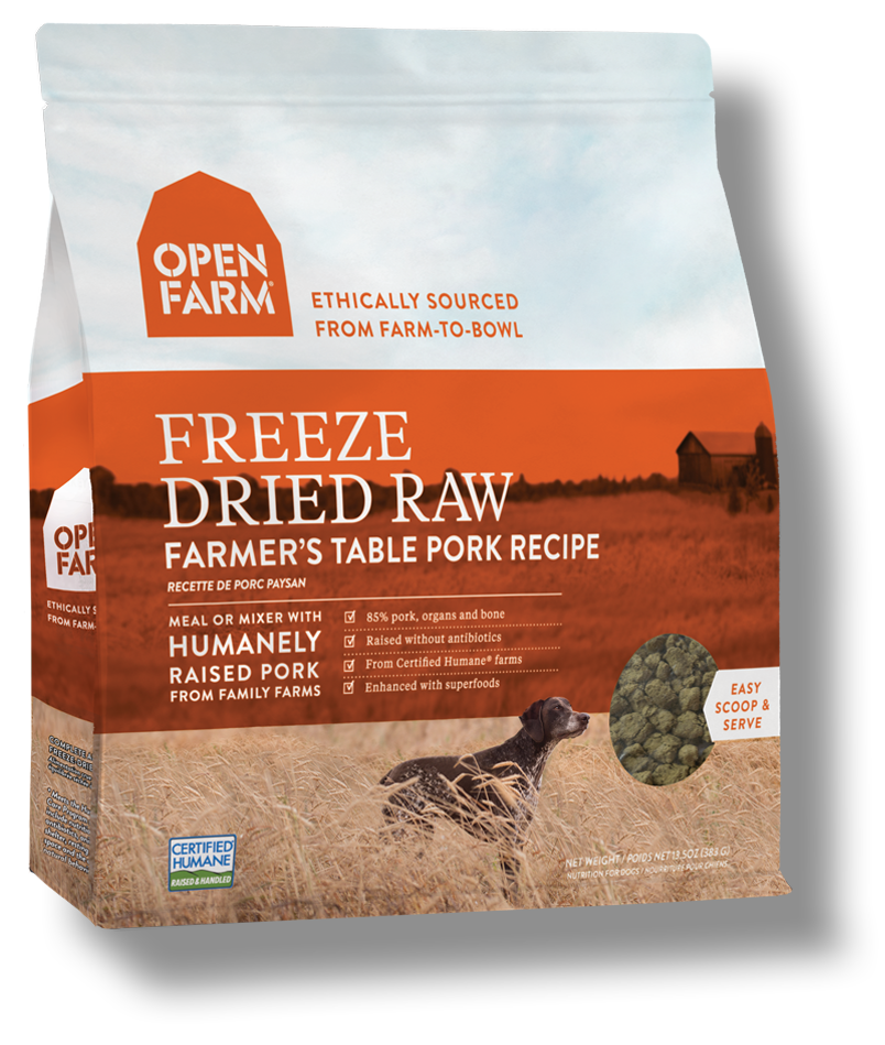 OPEN FARM Grain-Free Freeze-Dried Farmer's Table Pork Recipe for Dogs