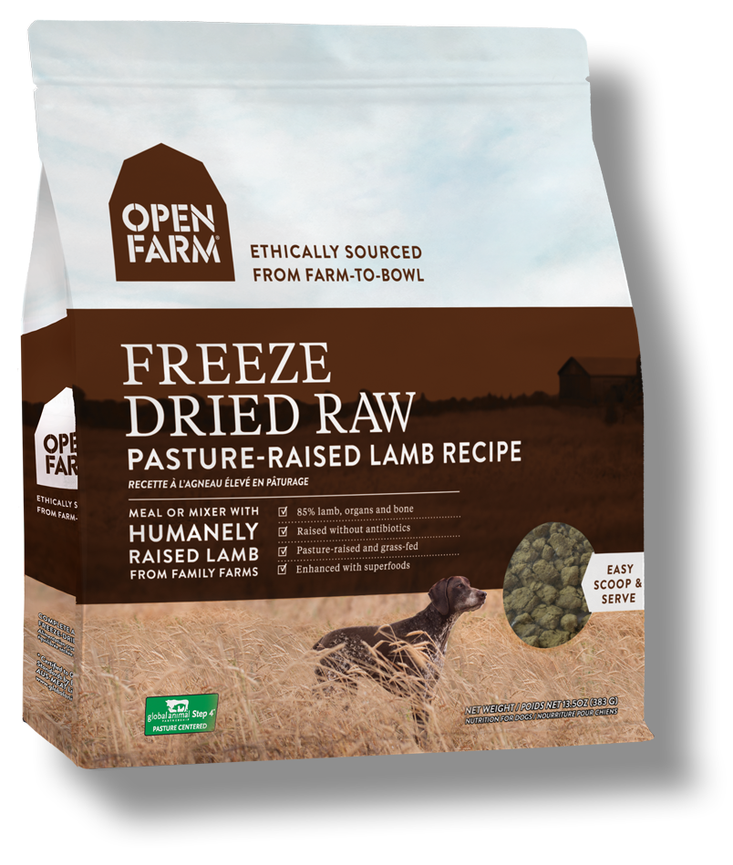OPEN FARM Grain-Free Freeze-Dried Pasture-Raised Lamb Recipe for Dogs