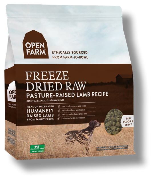 OPEN FARM Grain-Free Freeze-Dried Pasture-Raised Lamb Recipe for Dogs