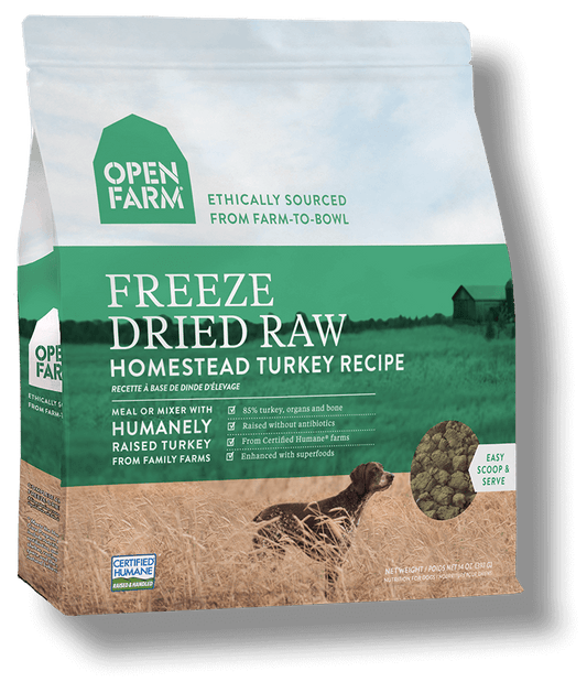 OPEN FARM Grain-Free Freeze-Dried Homestead Turkey Recipe for Dogs