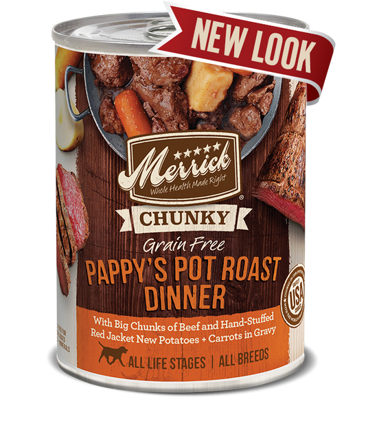 Merrick Chunky Pappy's Pot Roast Can Dog Food