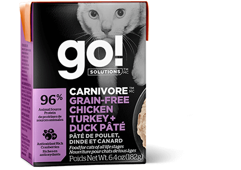 Go! Carnivore Grain Free Chicken, Turkey and Duck Pate for Cats 