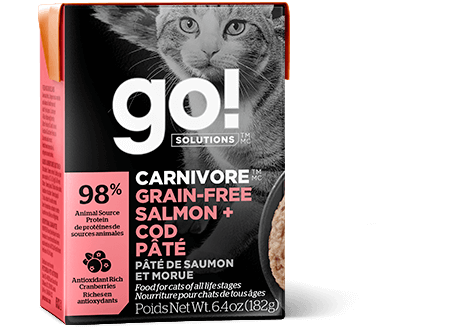 Go! Carnivore Grain Free Salmon + Cod Pâté for cats 