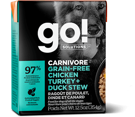 Go! Carnivore Grain Free Chicken, Turkey + Duck Stew for dogs