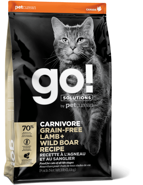 Go! Solutions Carnivore Grain Free Lamb + Wild Boar Recipe for Cats