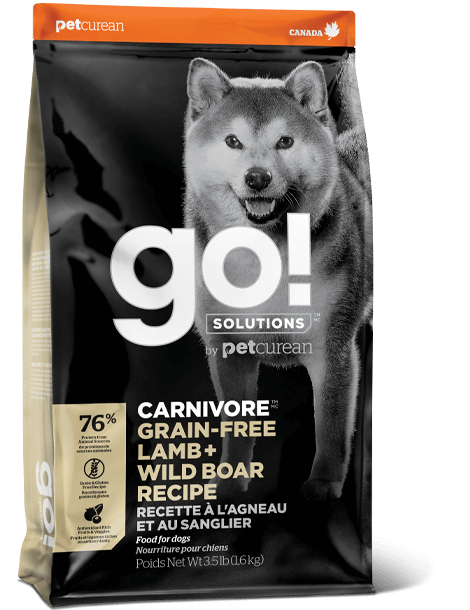 Go! Solutions Carnivore Grain Free Lamb + Wild Boar Recipe for Dogs