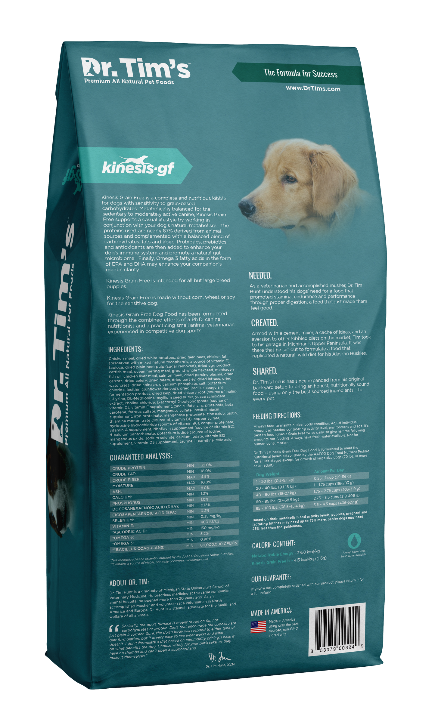 Dr. Tim s Kinesis Grain Free Formula Dog Food Hearty Pet