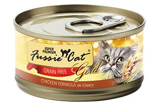 Fussie Cat Gold Super Premium Chicken in Gravy Canned Cat Food