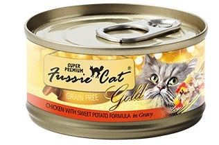 Fussie Cat Gold Super Premium Chicken with Sweet Potato in Gravy Canned Cat Food