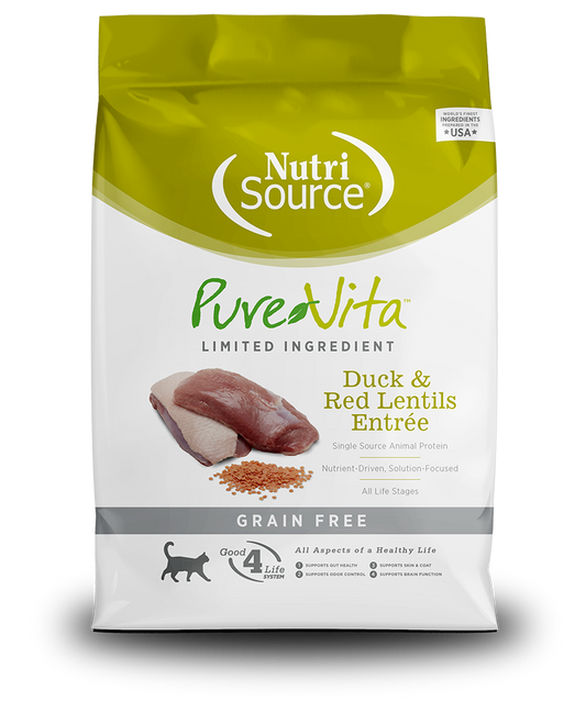 PureVita Grain Free Duck & Red Lentils Dry Cat Food
