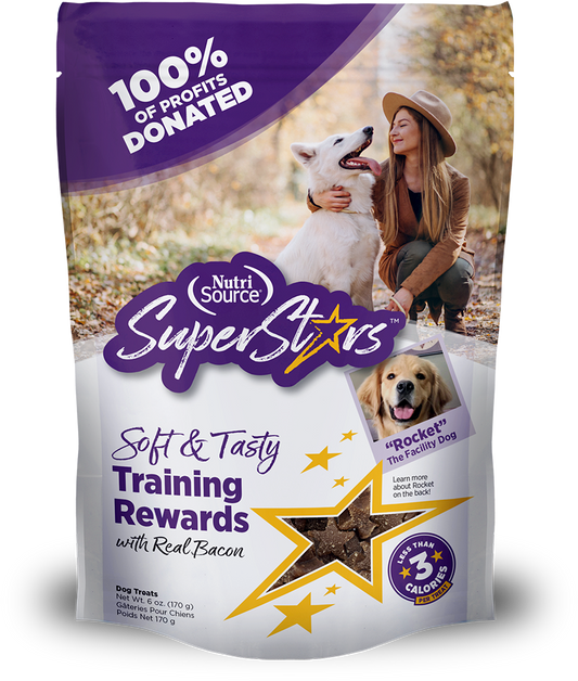 Nutrisource SuperStars Soft and Tasty Training Treats with Bacon For Dogs
