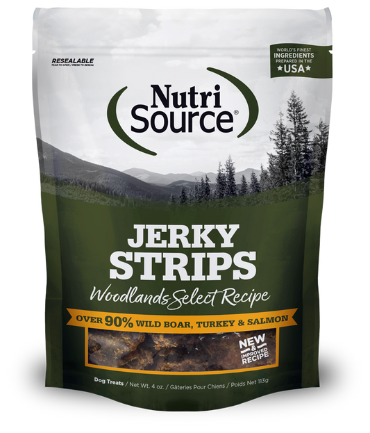 Nutrisource Jerky Strips Woodlands Select Recipe Dog Treats