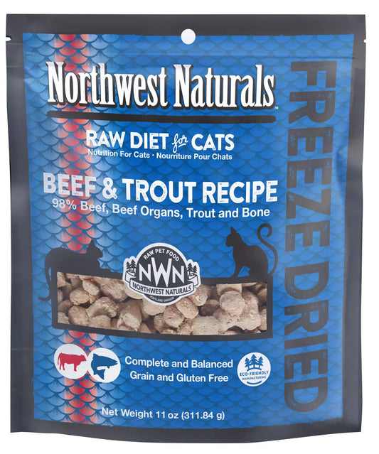 Northwest Naturals Freeze Dried Beef & Trout Recipe for Cats