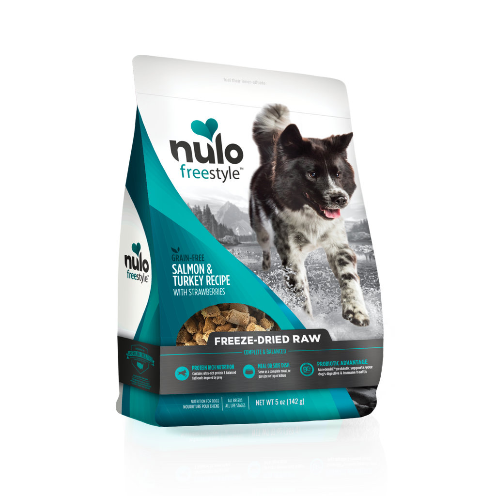 Nulo Freestyle Salmon & Turkey Recipe With Strawberries Freeze-Dried Raw Dog Food