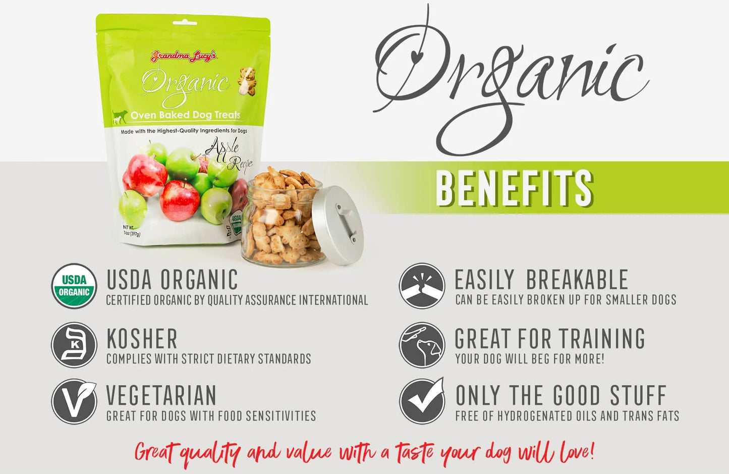 Grandma Lucy's Organic Apple Dog Treats