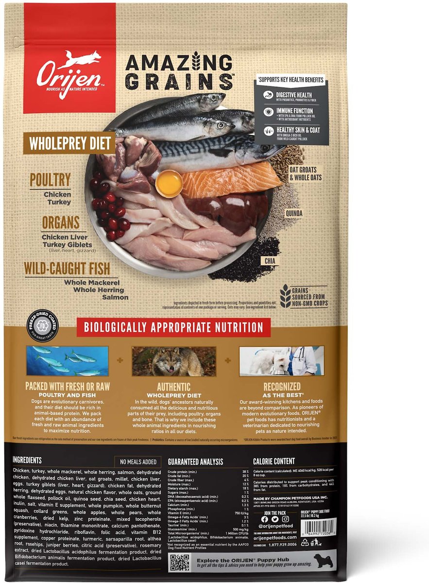 Orijen Amazing Grains Dry Puppy Food