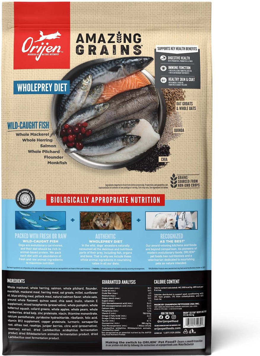 Orijen Amazing Grains Six Fish Dog Food