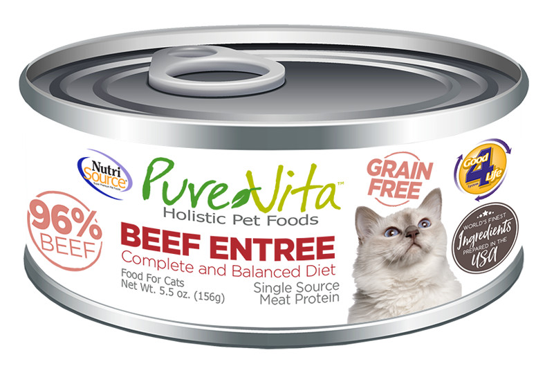PureVita Grain Free Beef Entrée for Cats