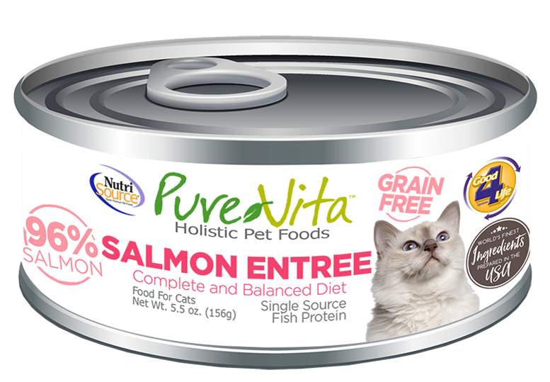 PureVita Grain Free Salmon Entrée for Cats