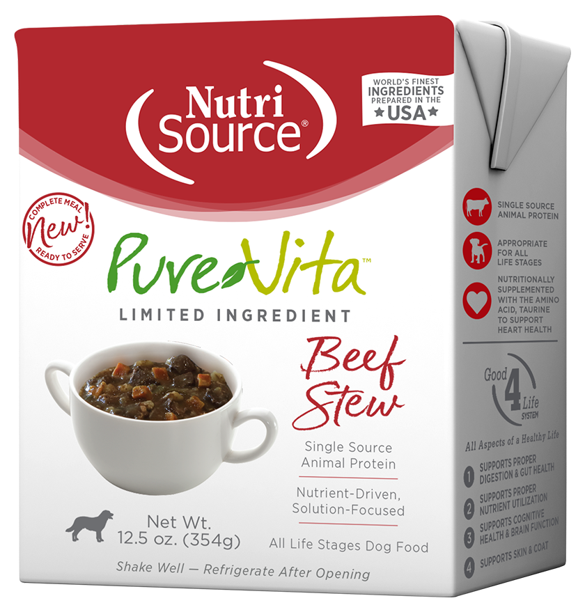 PureVita Grain Inclusive Beef Stew Wet Dog Food