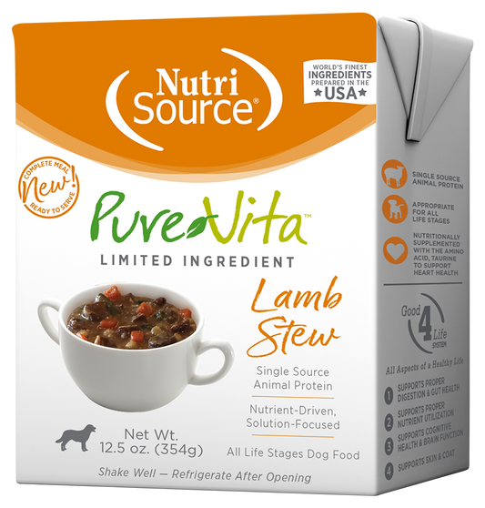 PureVita Grain Inclusive Lamb Stew Wet Dog Food