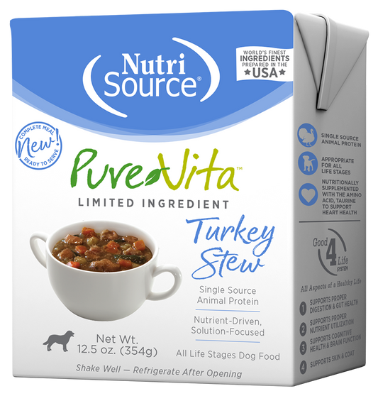 PureVita Grain Inclusive Turkey Stew Wet Dog Food