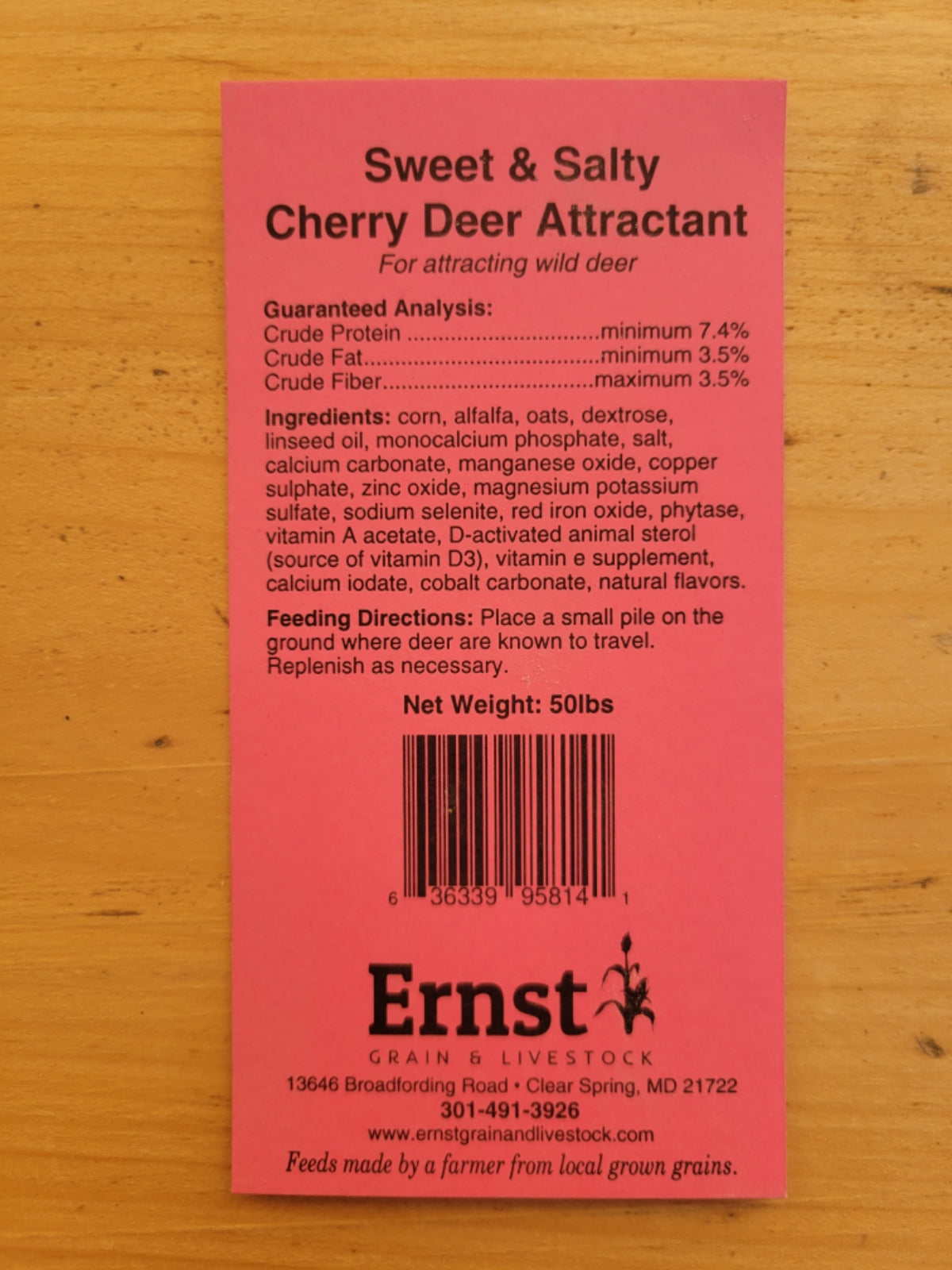 Ernst Grain’s Sweet & Salty Cherry Deer Attractant