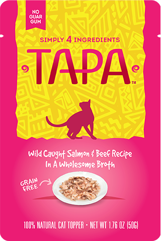 TAPA Wild Caught Salmon & Beef In A Wholesome Broth Wet Cat Food